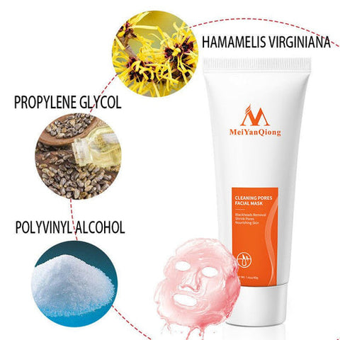 Deep Cleansing Purifying Peel of Black Mud Facial Face Mask Remove Blackhead Facial Mask Strawberry Nose Acne Remover Face Care